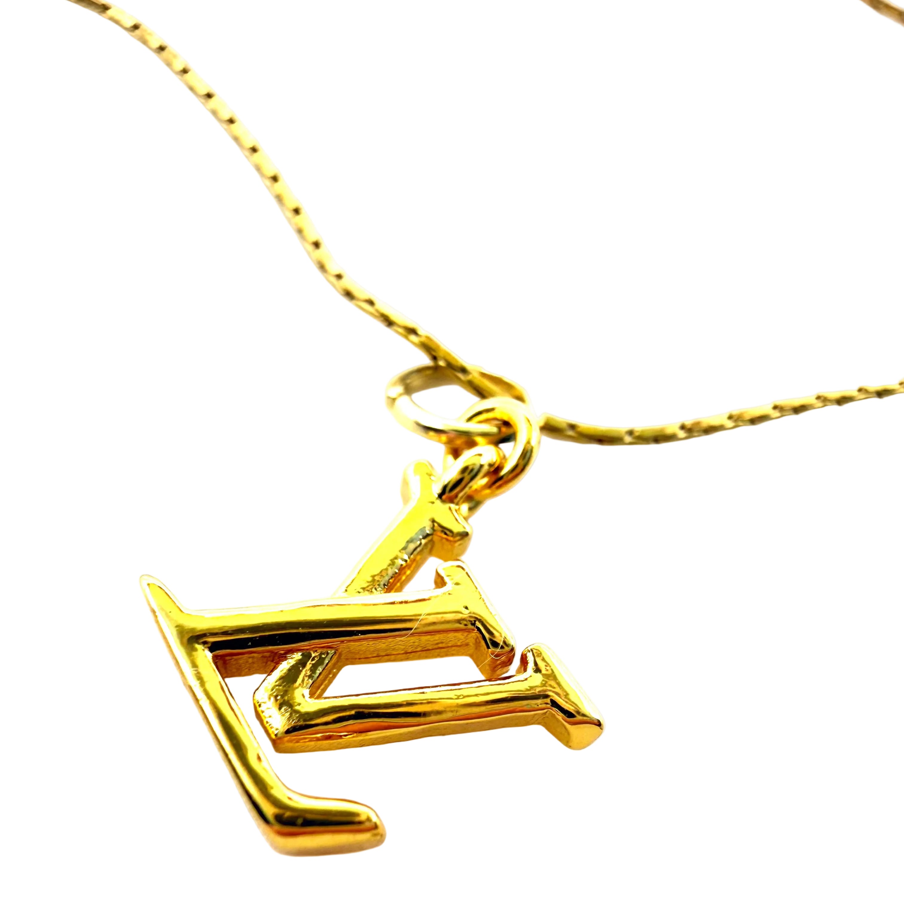 REPURPOSED PETITE LETTER CHARM 16” NECKLACE