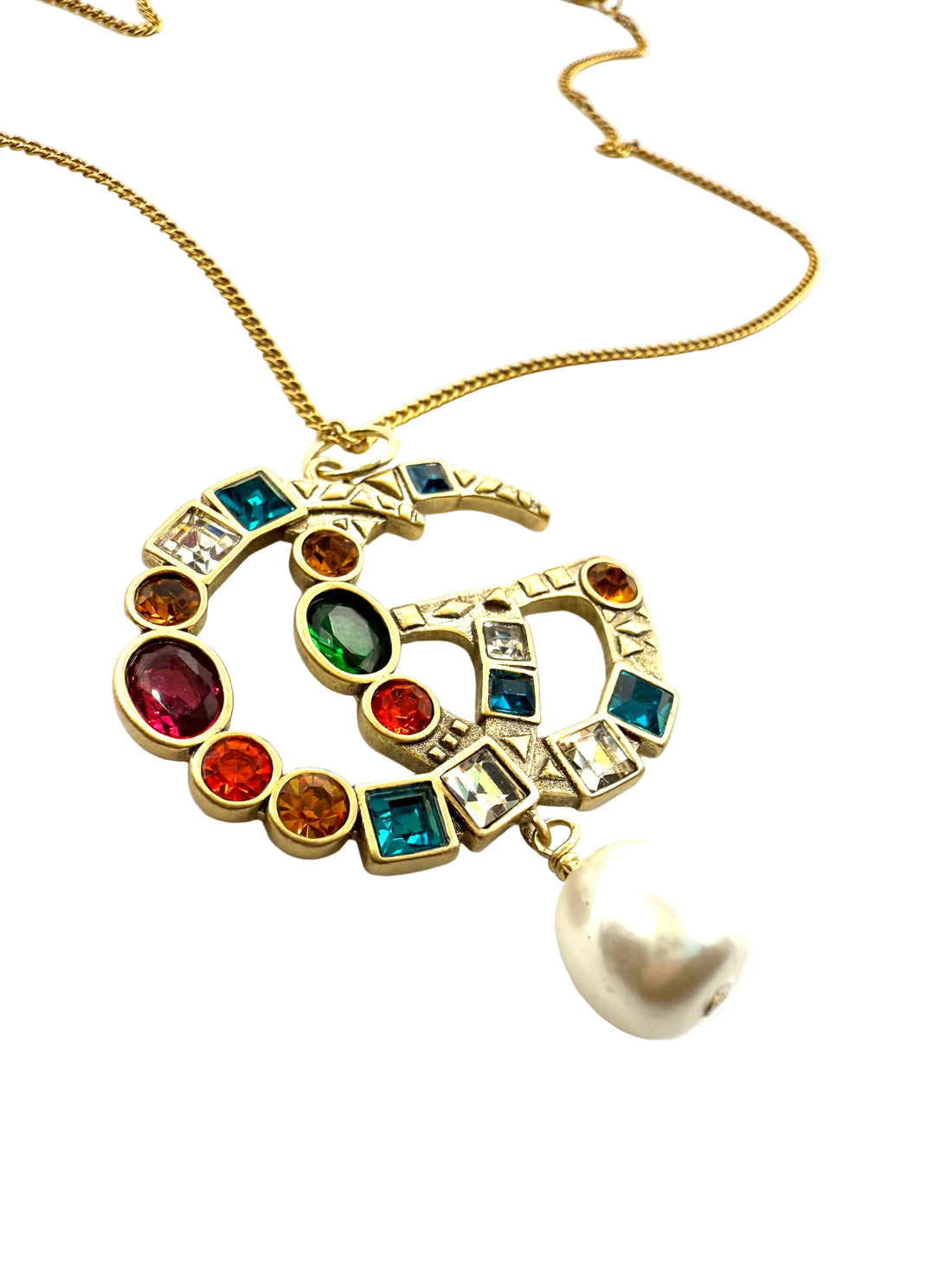 REPURPOSED RAINBOW CHARM 16” NECKLACE