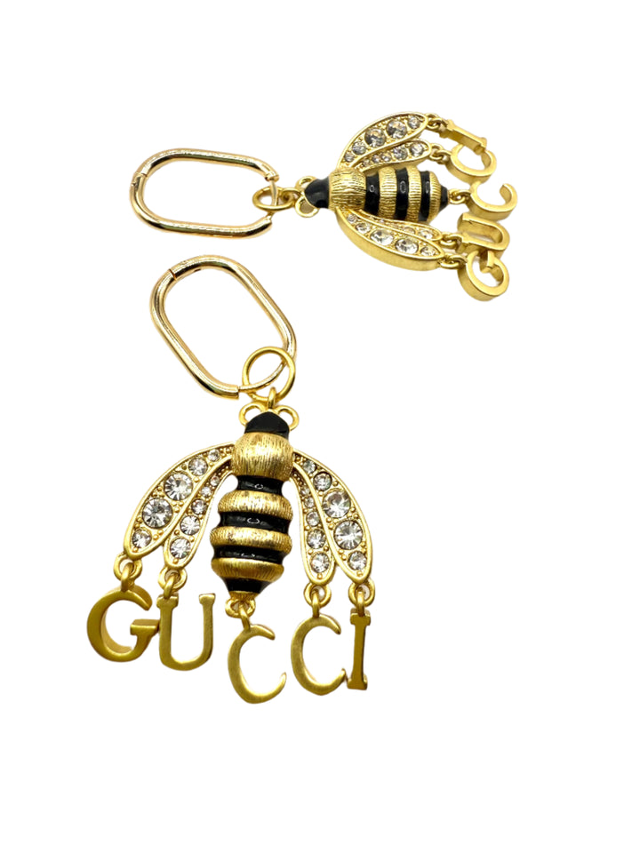 REPURPOSED CHARM HUGGIE BEE EARRINGS