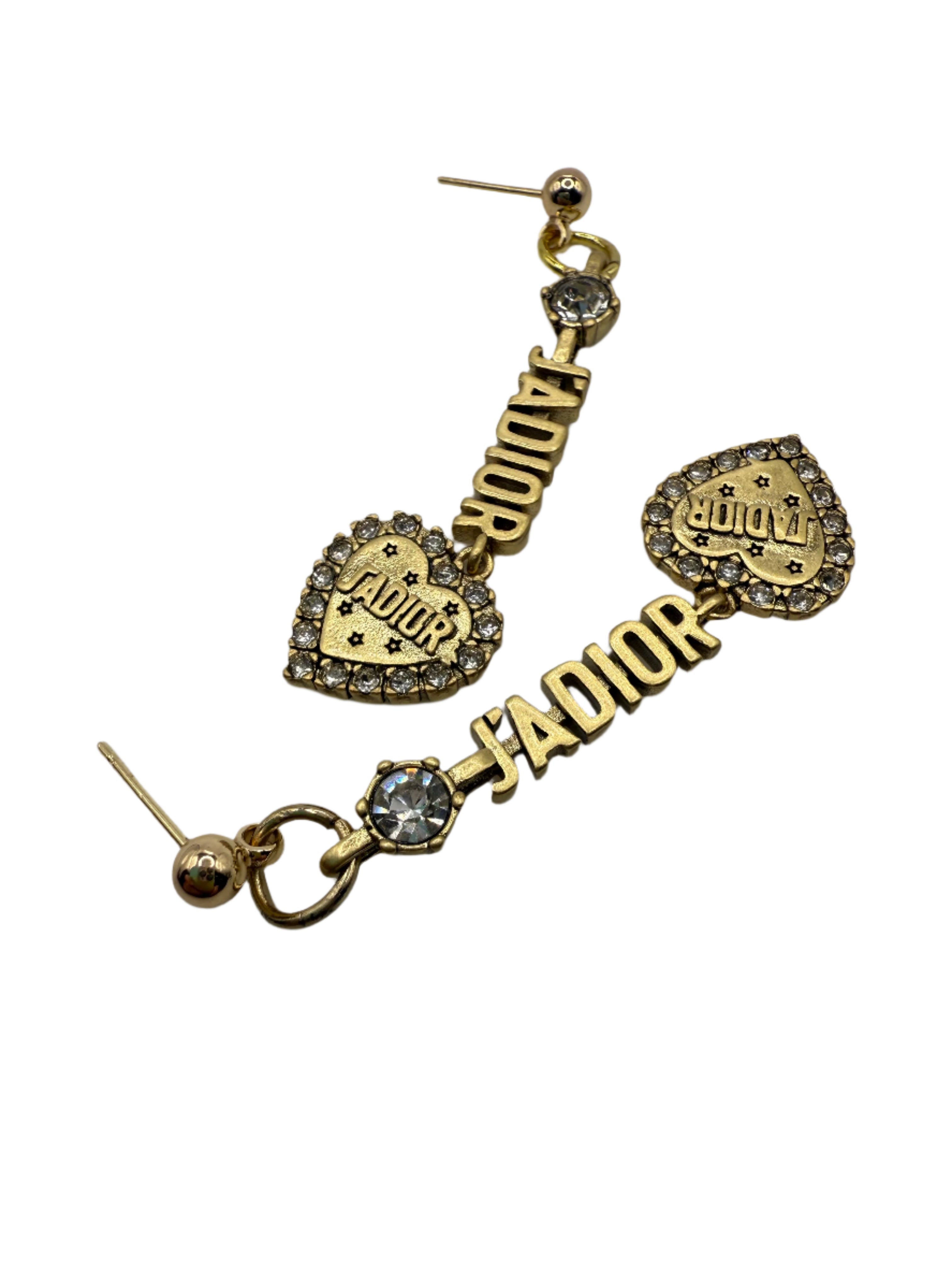 REPURPOSED CHARM LOVE LETTER EARRINGS