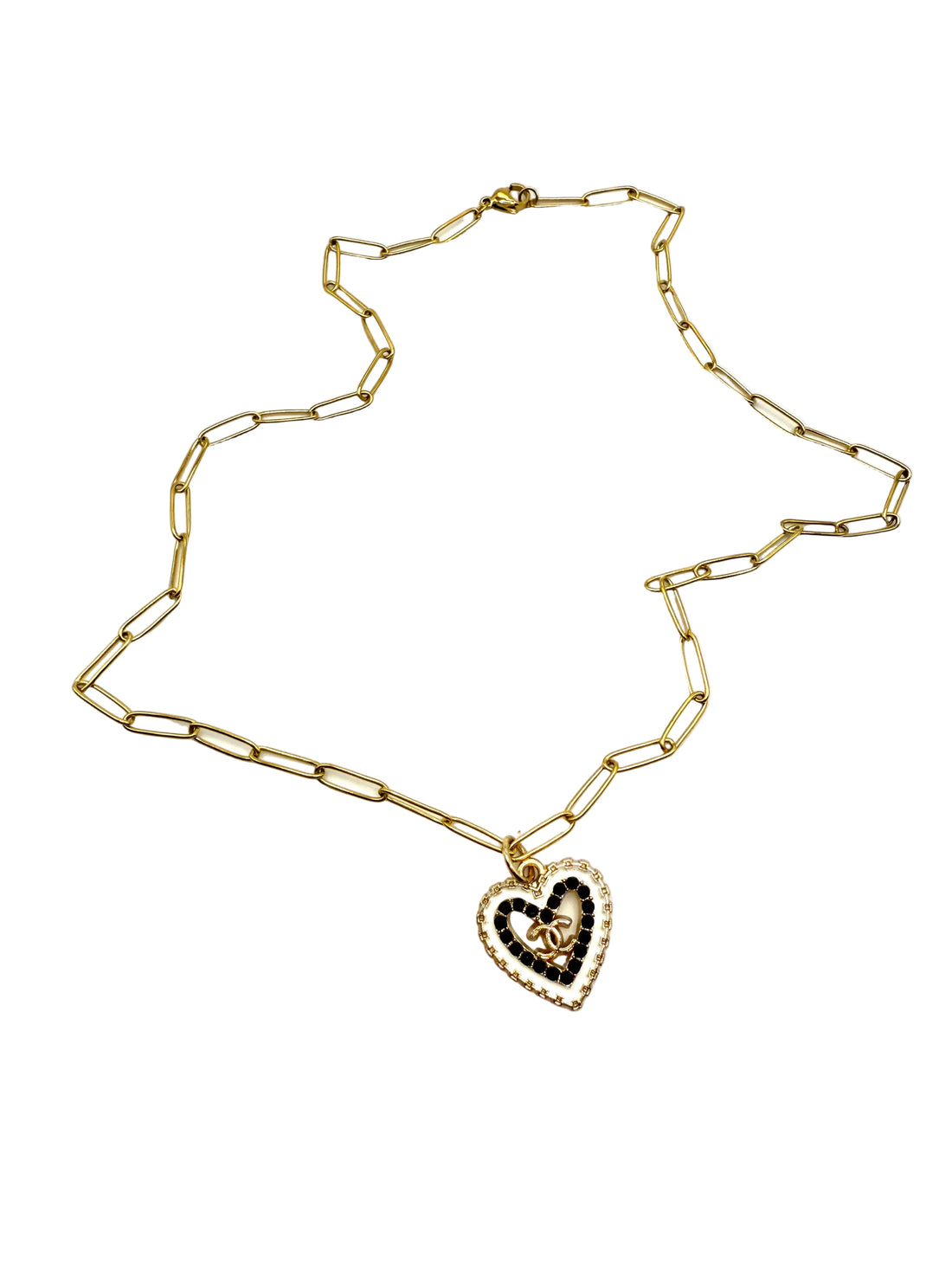 REPURPOSED HEART CHARM 18” NECKLACE
