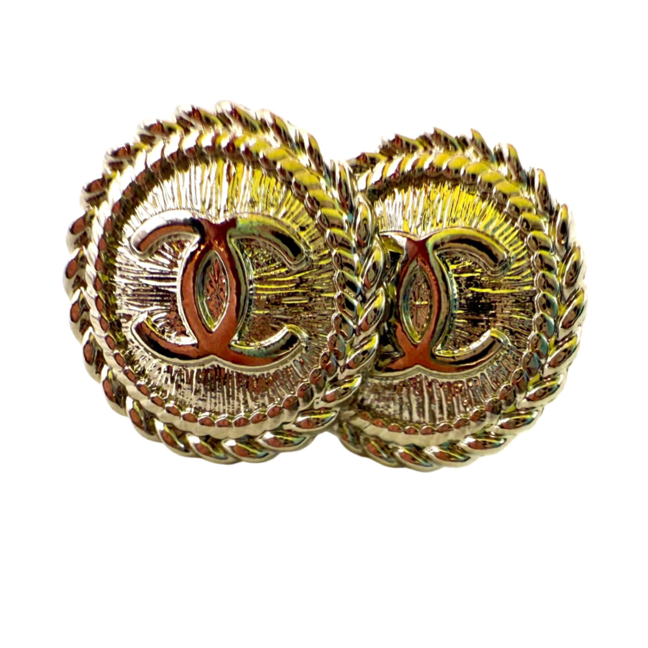 REPURPOSED BUTTON SILVER ANNA STUDS