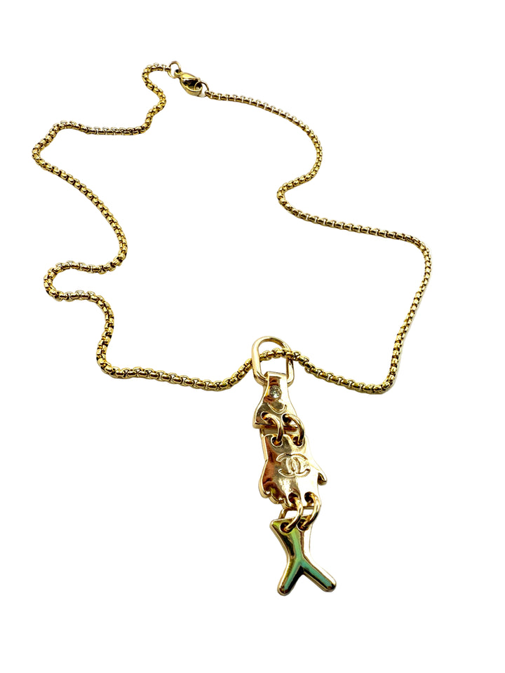 REPURPOSED FISH HOOK CHARM NECKLACE
