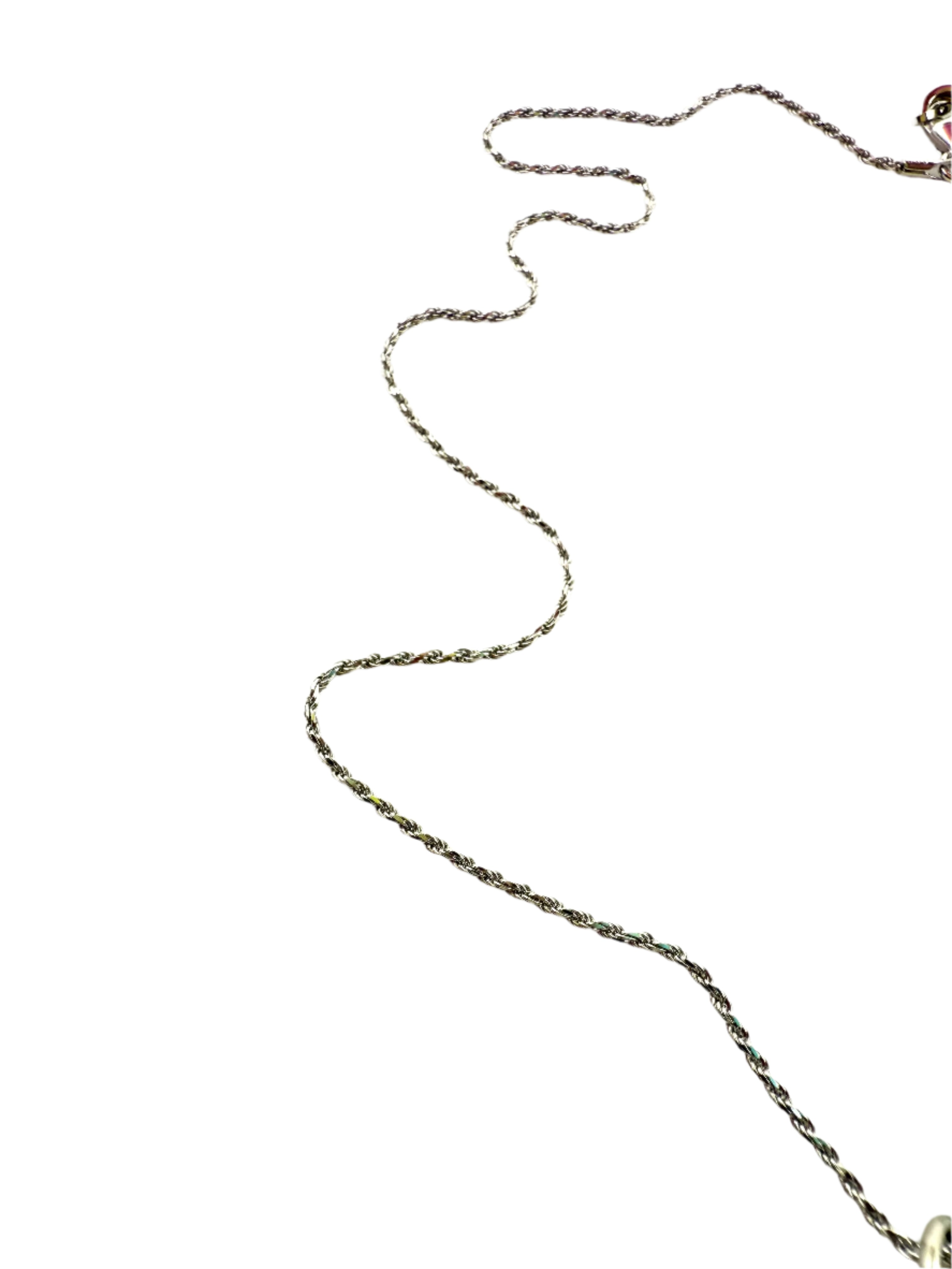 REPURPOSED SILVER PEARL CHARM NECKLACE