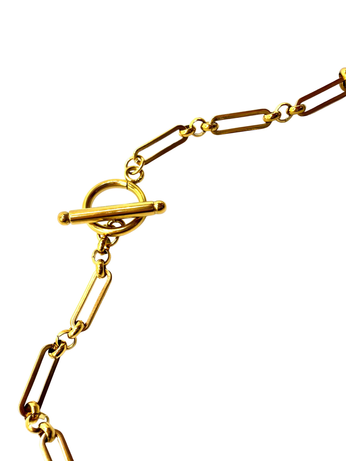 REPURPOSED LARGE RED TAG CHARM NECKLACE