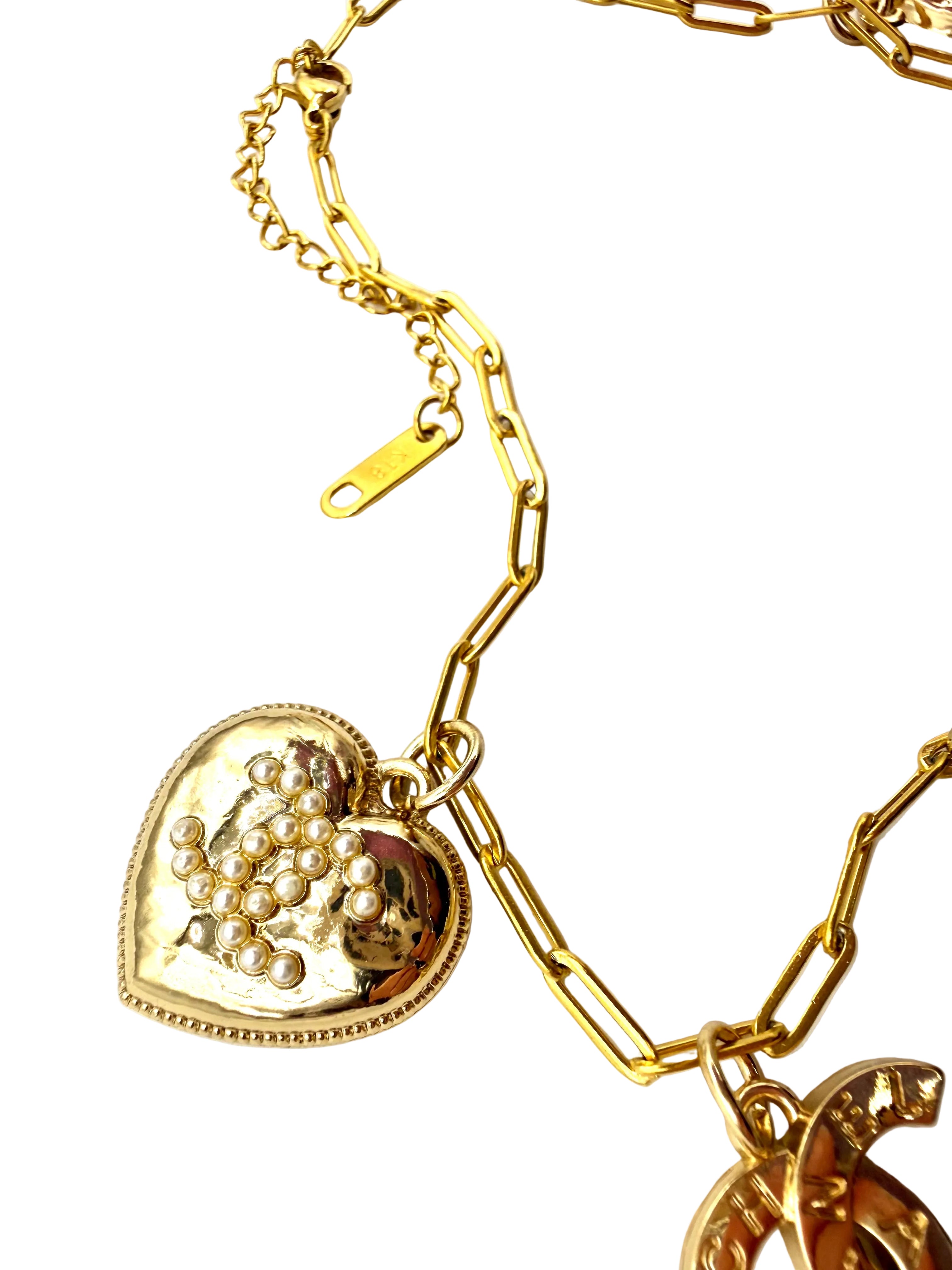 REPURPOSED MIXED CHARM NECKACE 16