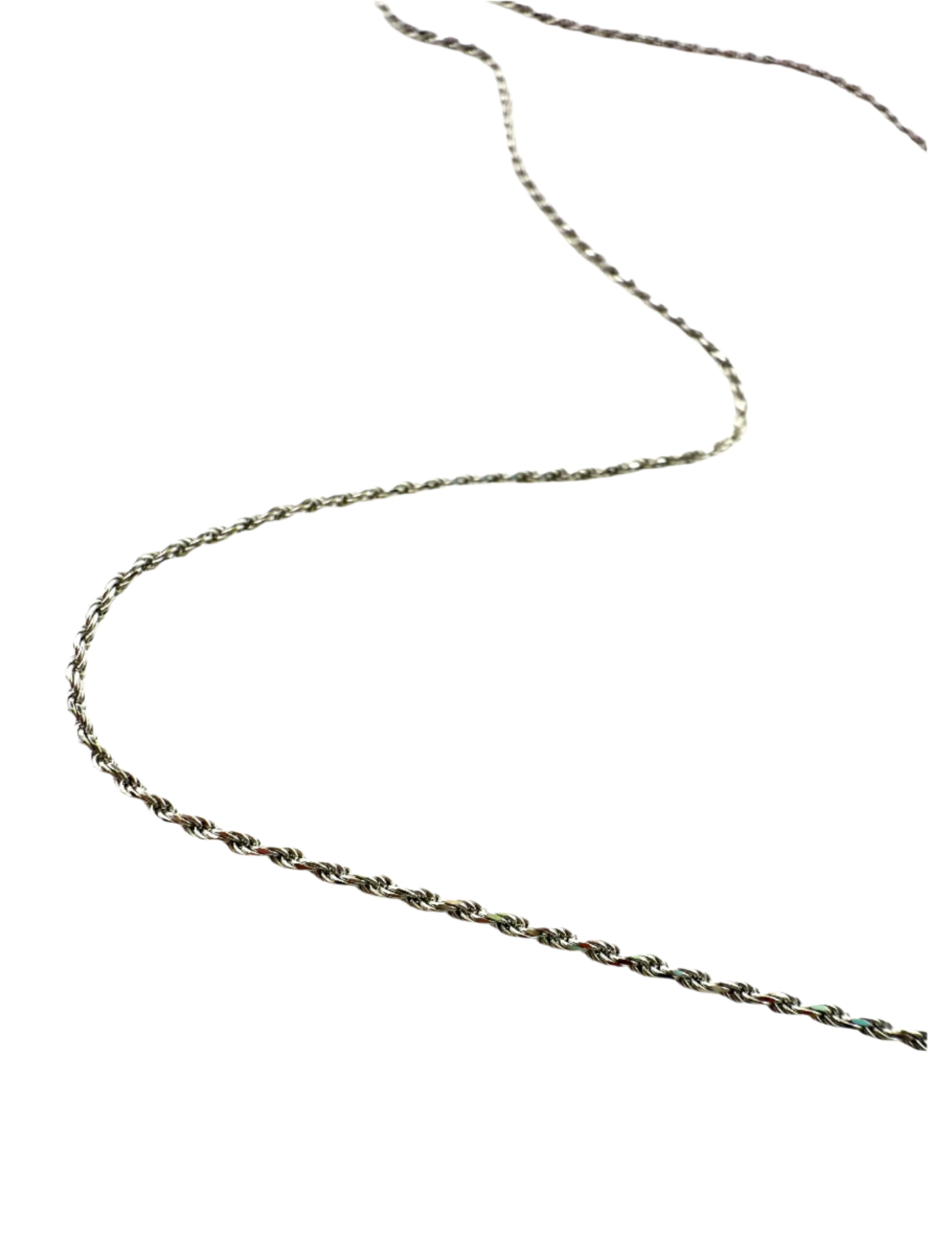 REPURPOSED SILVER SQUARE PEARL CHARM NECKLACE