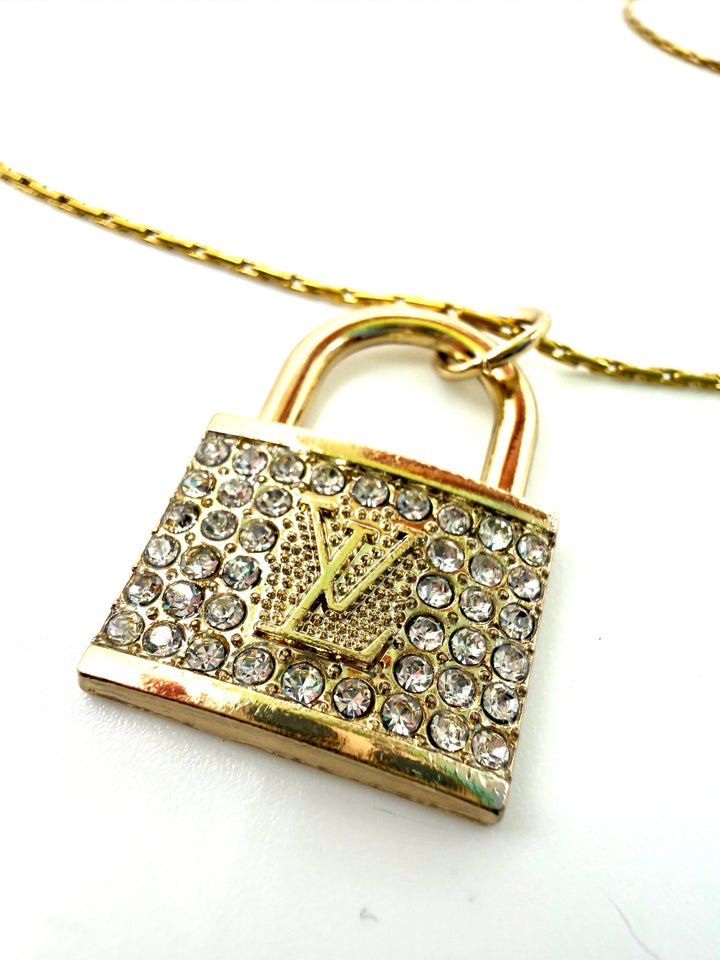 REPURPOSED STONE LOCK NECKLACE