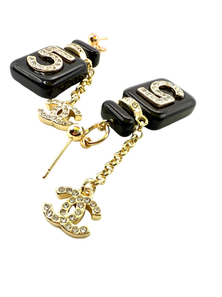 REPURPOSED CHARM #5 EARRINGS