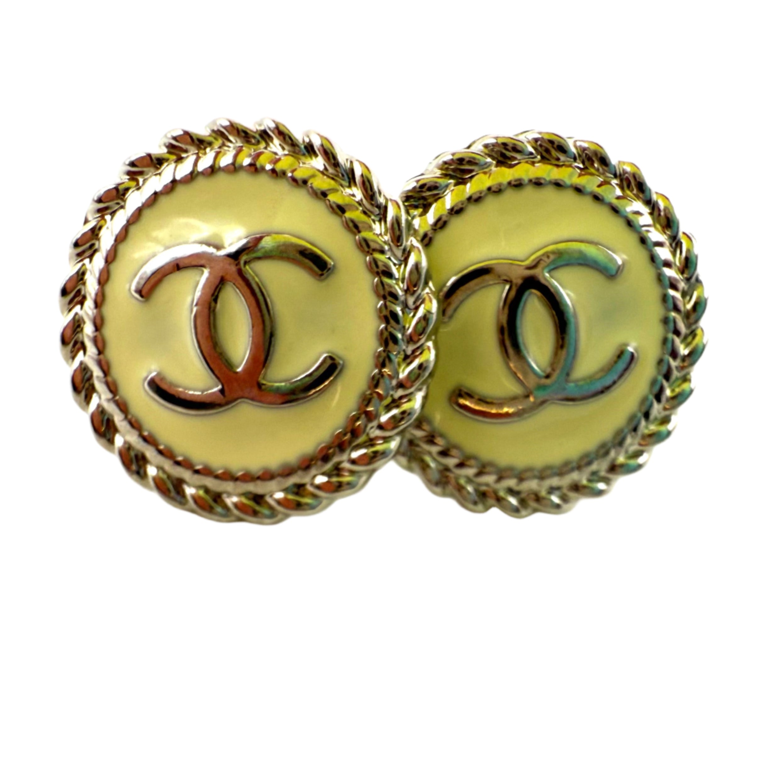 REPURPOSED BUTTON CITRINE ANNA STUDS