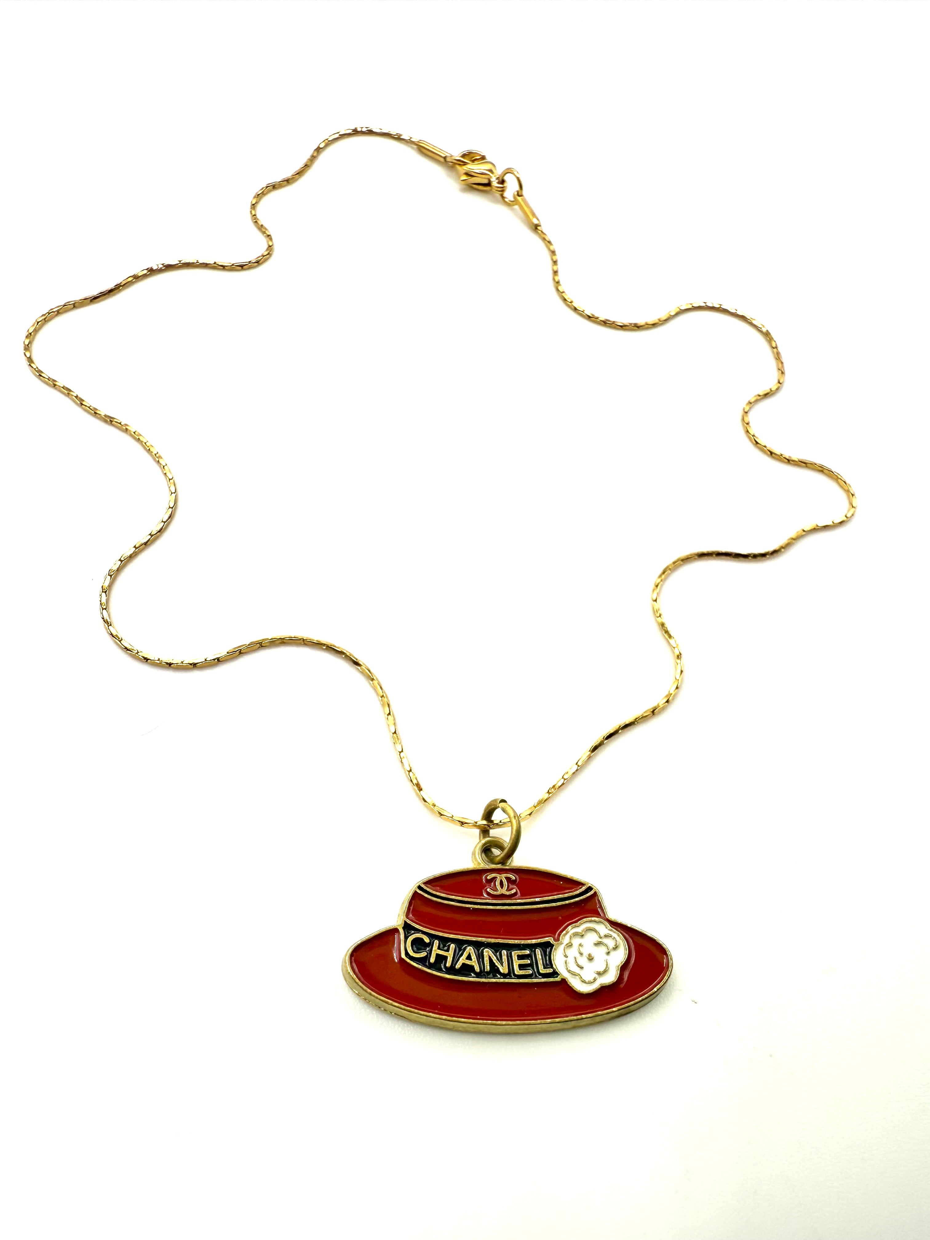 REPURPOSED RED HATE CHARM NECKLACE