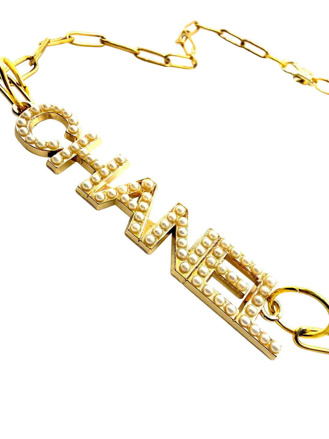 REPURPOSED GOLD/PEARL CHARM CHOKER