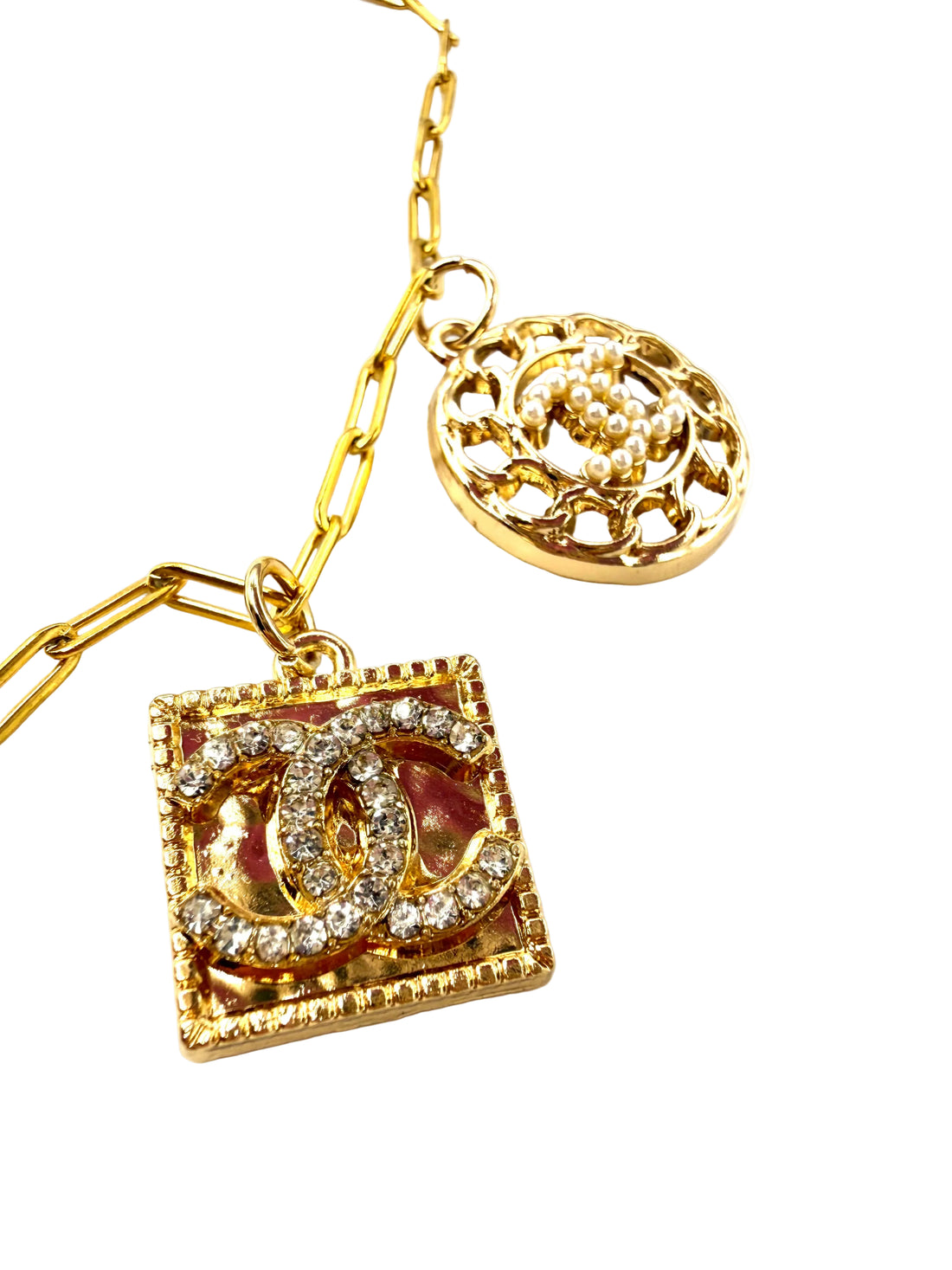 REPURPOSED MIXED CHARM NECKACE 16