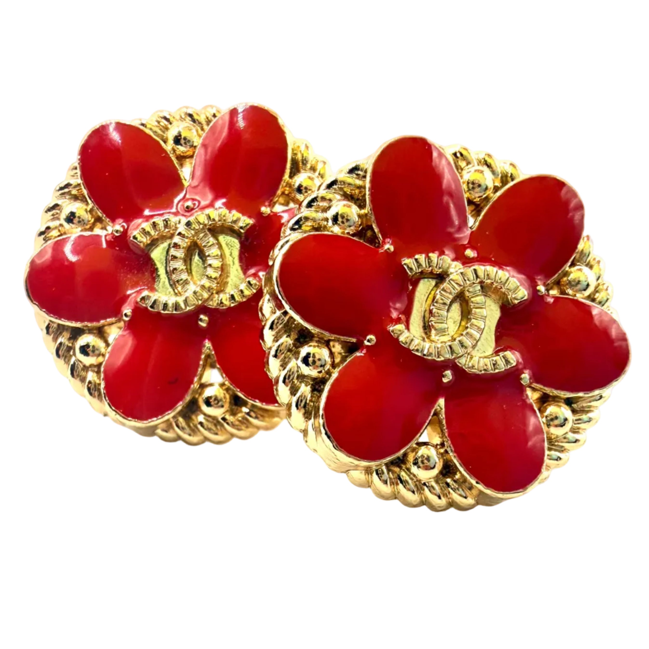REPURPOSED BUTTON MYRA STUDS