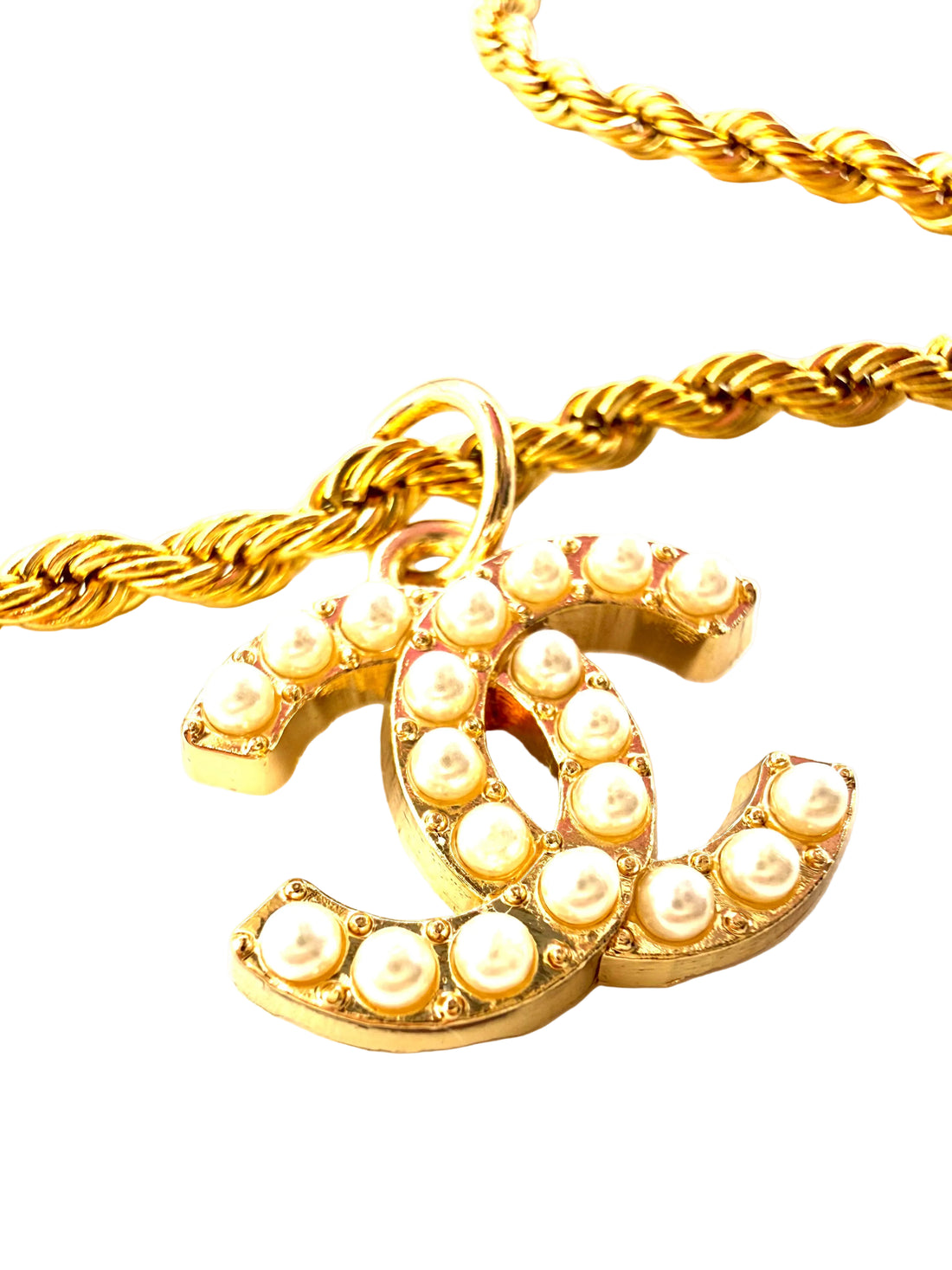 REPURPOSED PEARL CHARM NECKLACE