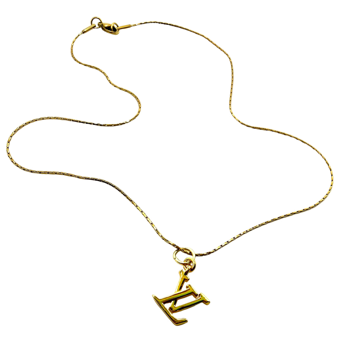 REPURPOSED PETITE LETTER CHARM 16” NECKLACE