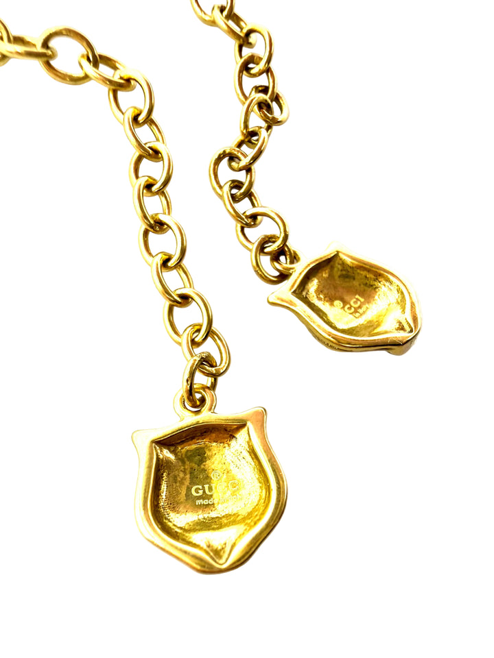 REPURPOSED CHARM AND CHAIN CAT EARRINGS