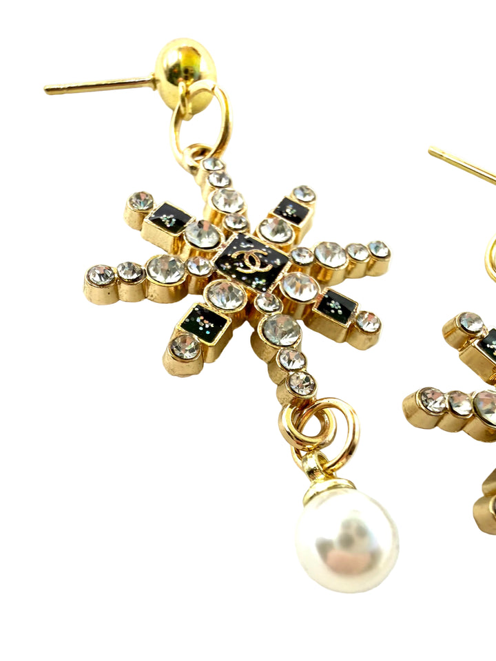 REPURPOSED CHARM SNOW BURST EARRINGS