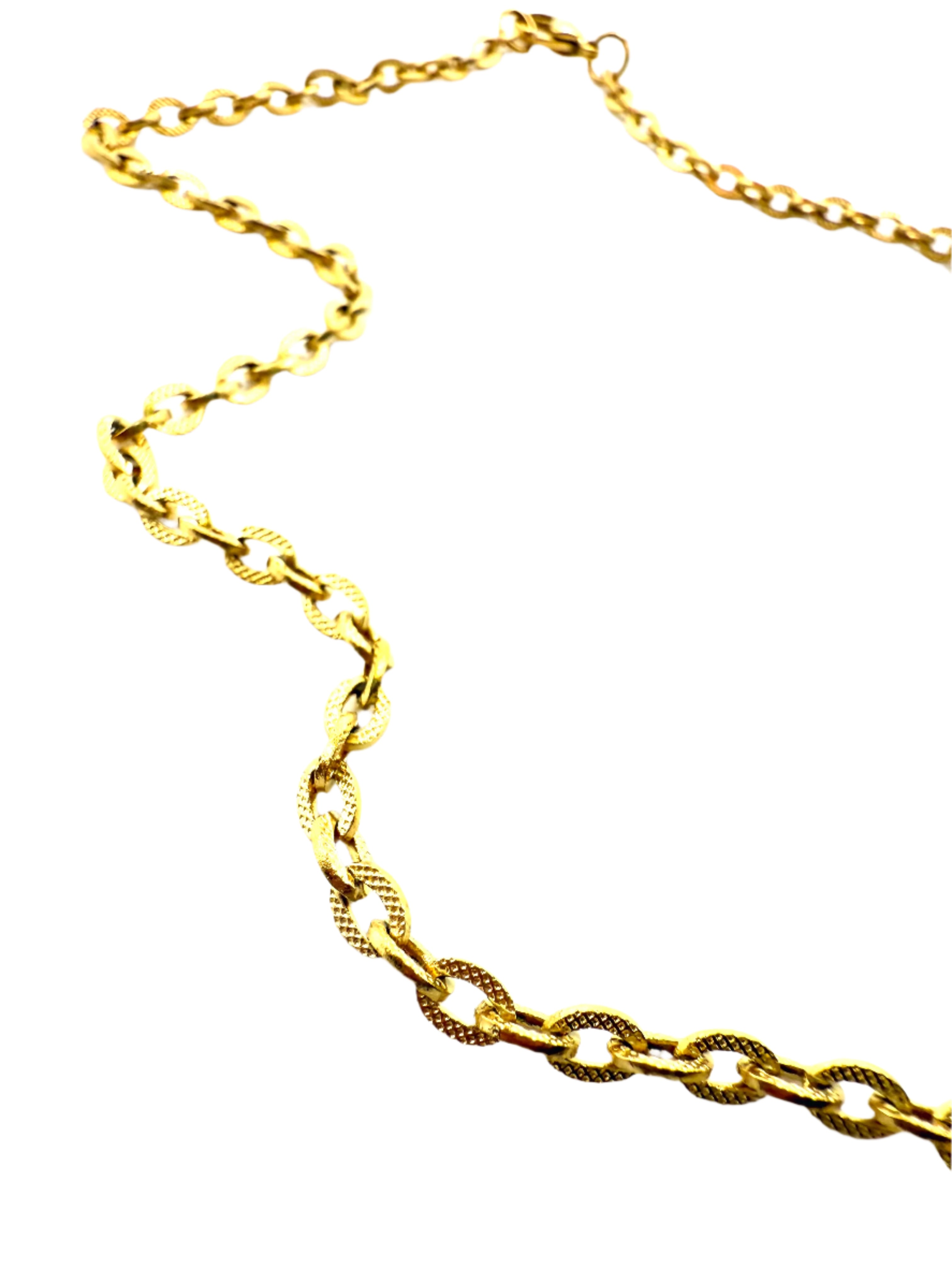 REPURPOSED CHARM BLACK/GOLD NECKLACE