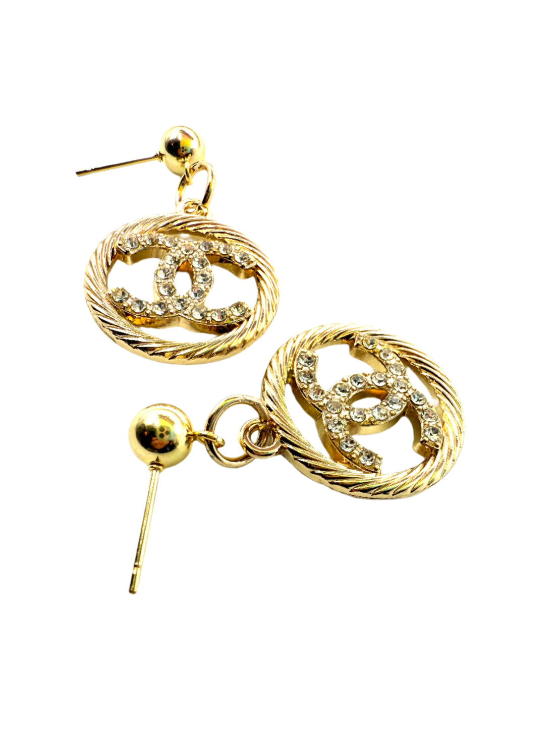 REPURPOSED CHARM ROUND EARRINGS