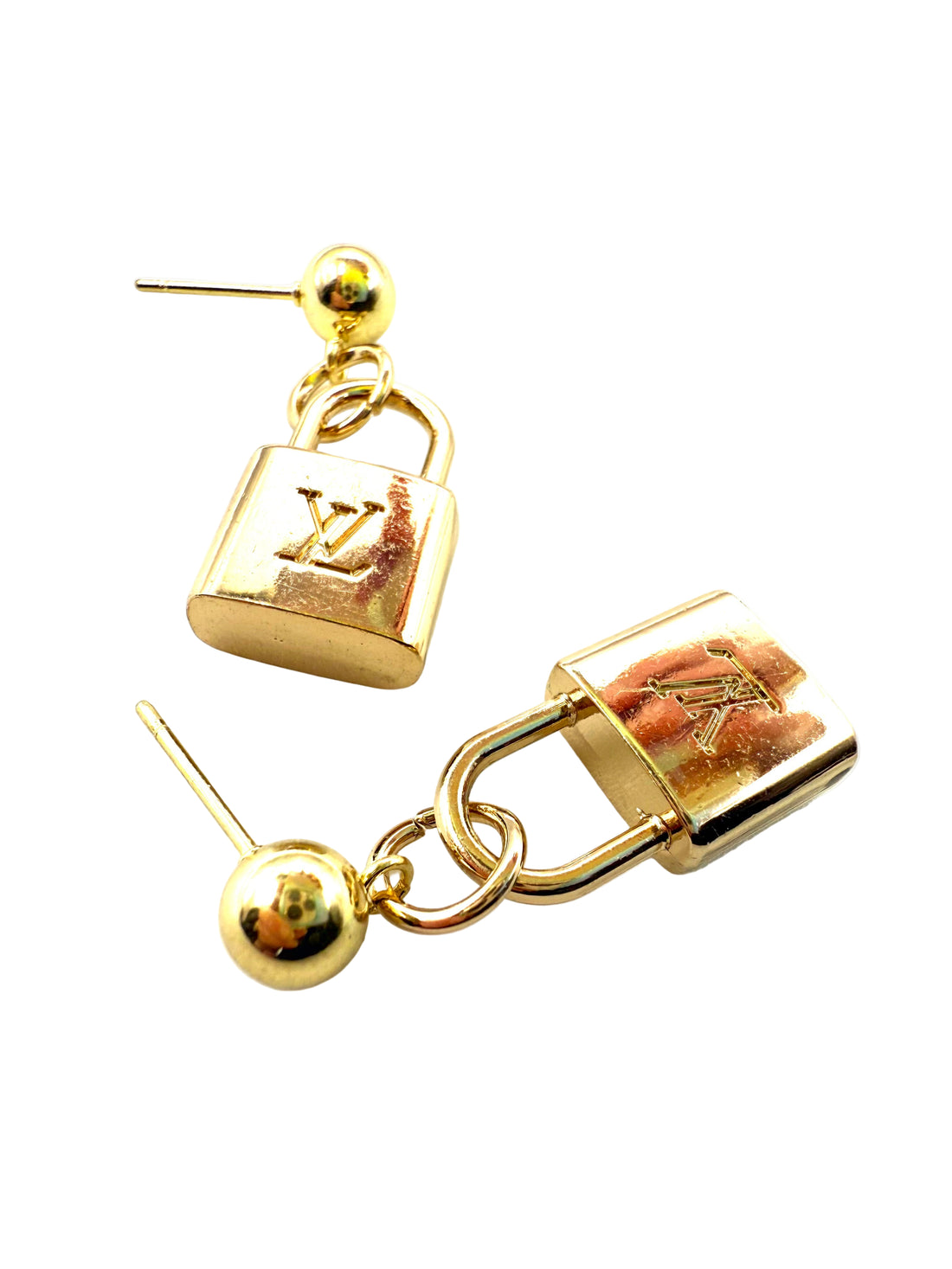 REPURPOSED LOCK CHARM EARRINGS