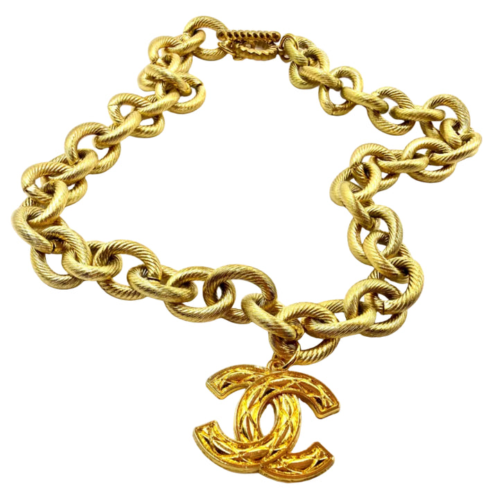 REPURPOSED GOLD CHARM CHUNKY CHAIN NECKLACE