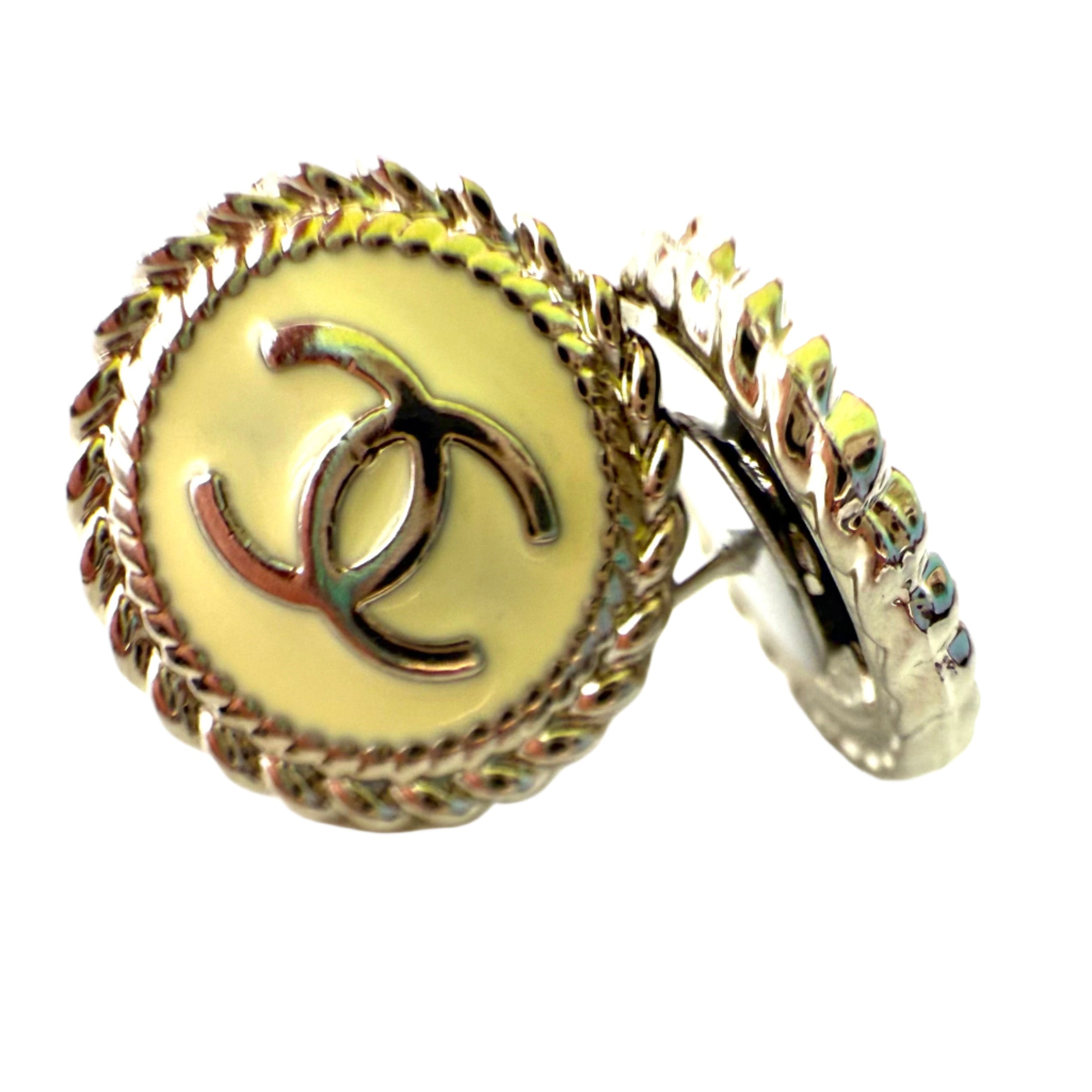 REPURPOSED BUTTON CITRINE ANNA STUDS