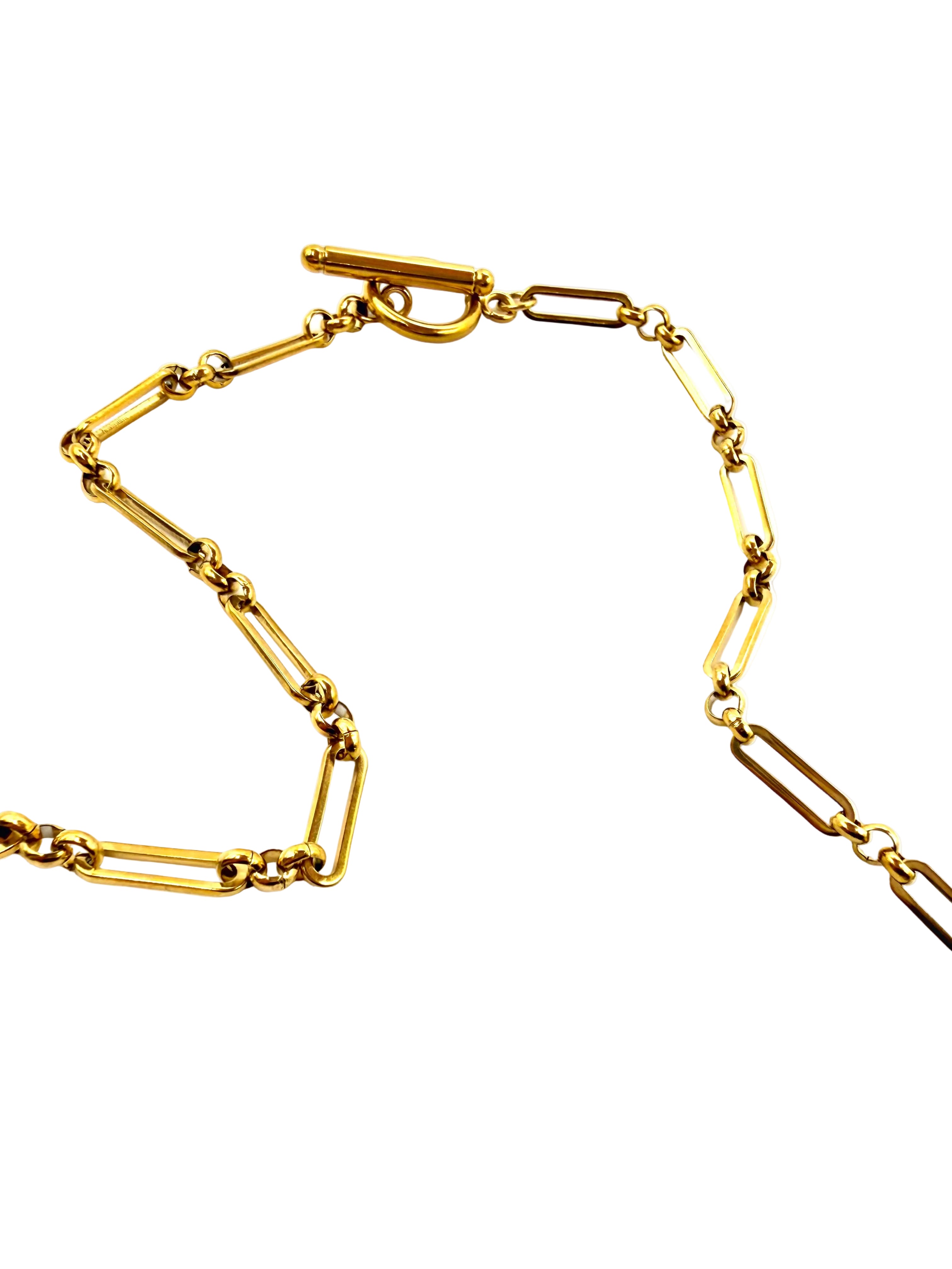 REPURPOSED SQUARE CHARM PAPER CLIP NECKLACE