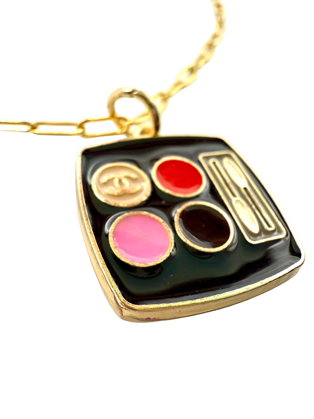 REPURPOSED CHARM MAKEUP 16” NECKLACE
