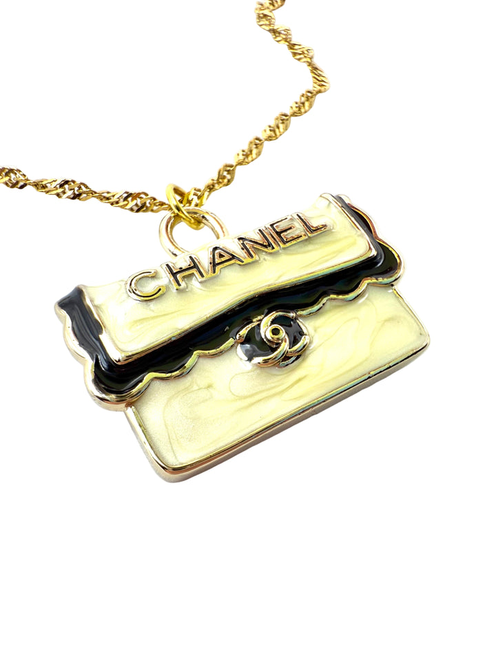 REPURPOSED CHARM HANDBAG 16” NECKLACE