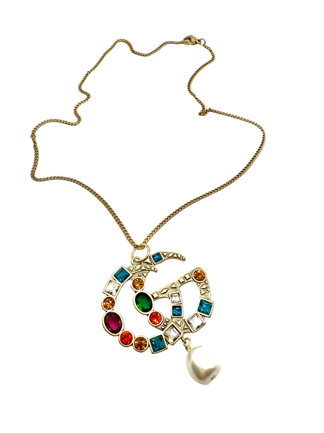 REPURPOSED RAINBOW CHARM 16” NECKLACE