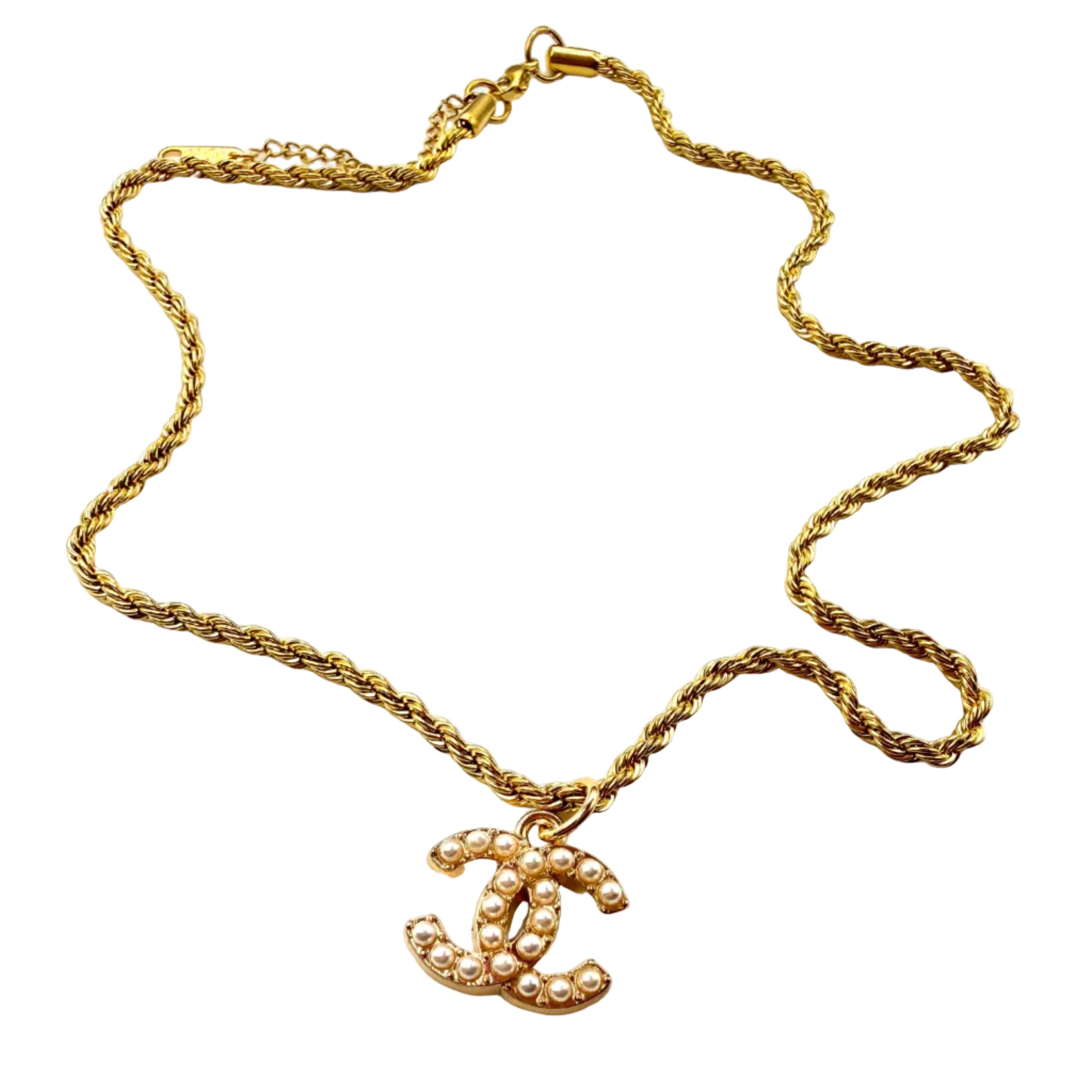 REPURPOSED PEARL CHARM NECKLACE