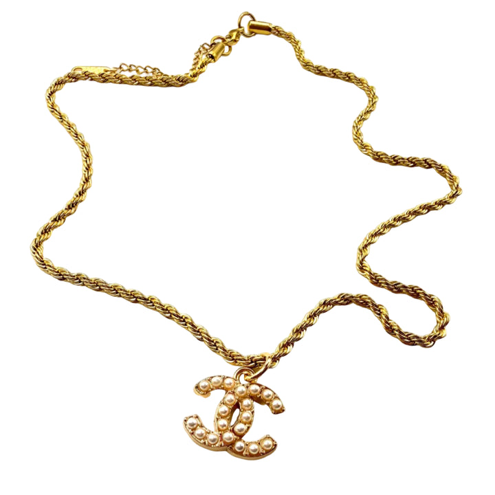 REPURPOSED PEARL CHARM NECKLACE