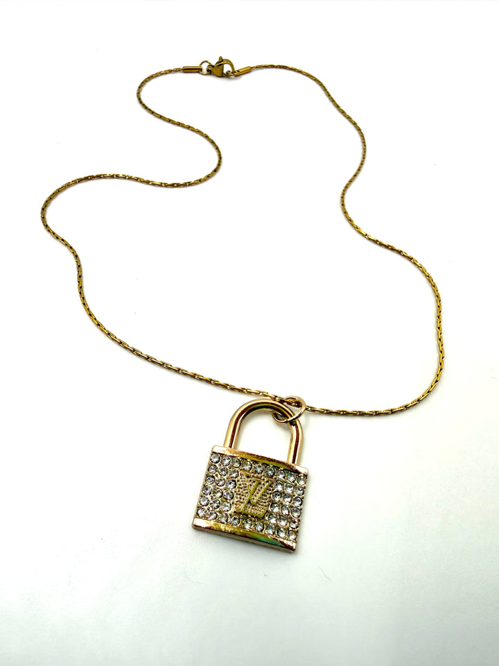 REPURPOSED STONE LOCK NECKLACE
