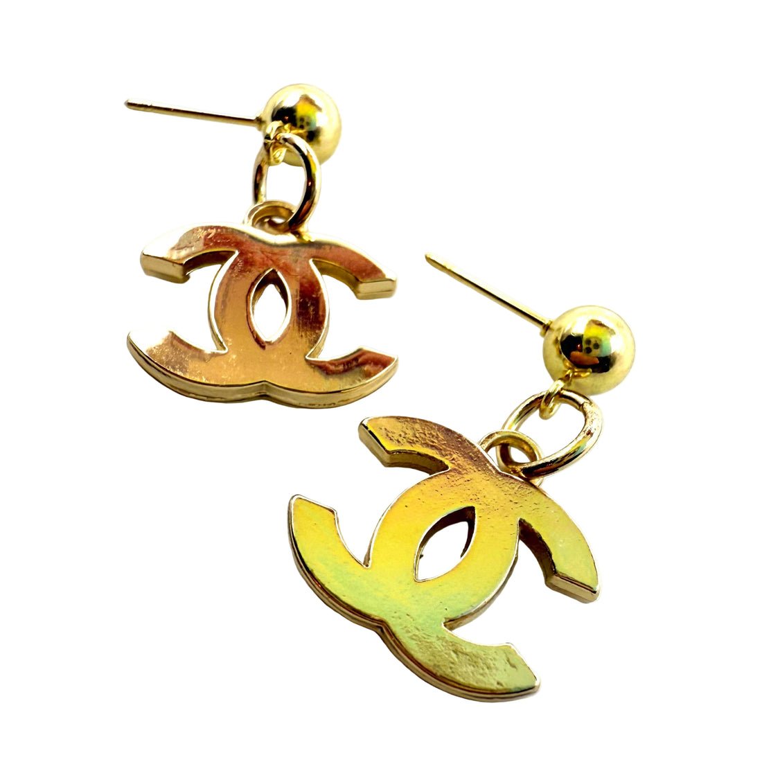 REPURPOSED CHARM CLASSIC GOLD EARRINGS