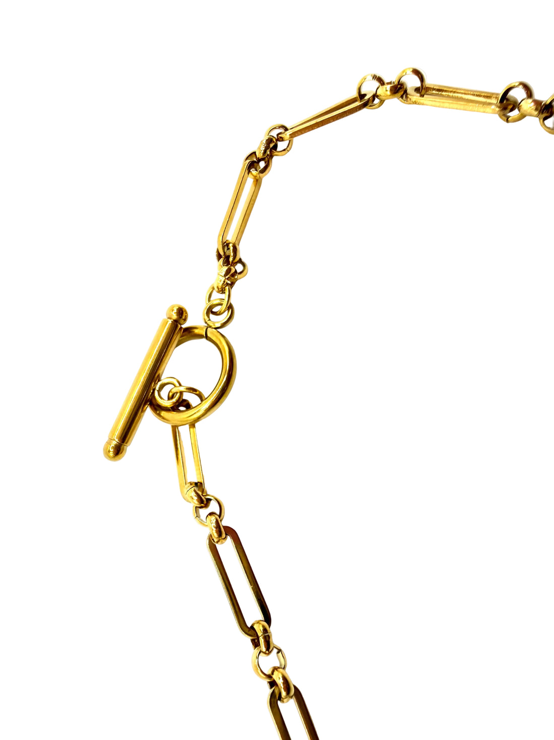 REPURPOSED BLACK/GOLD CHARM NECKLACE