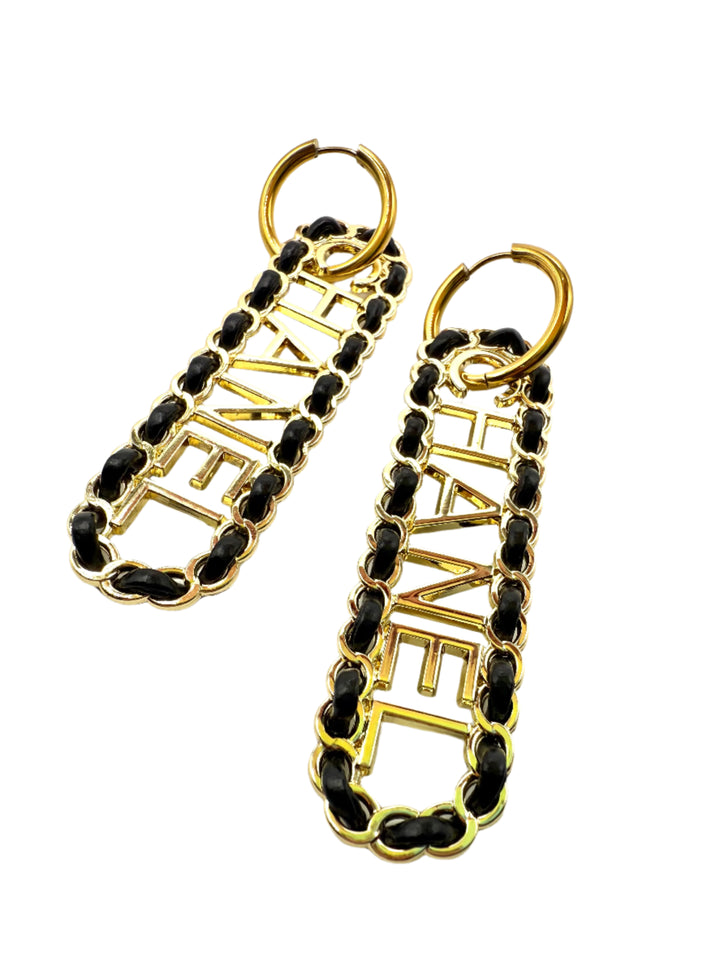 REPURPOSED LONG CHARM EARRINGS