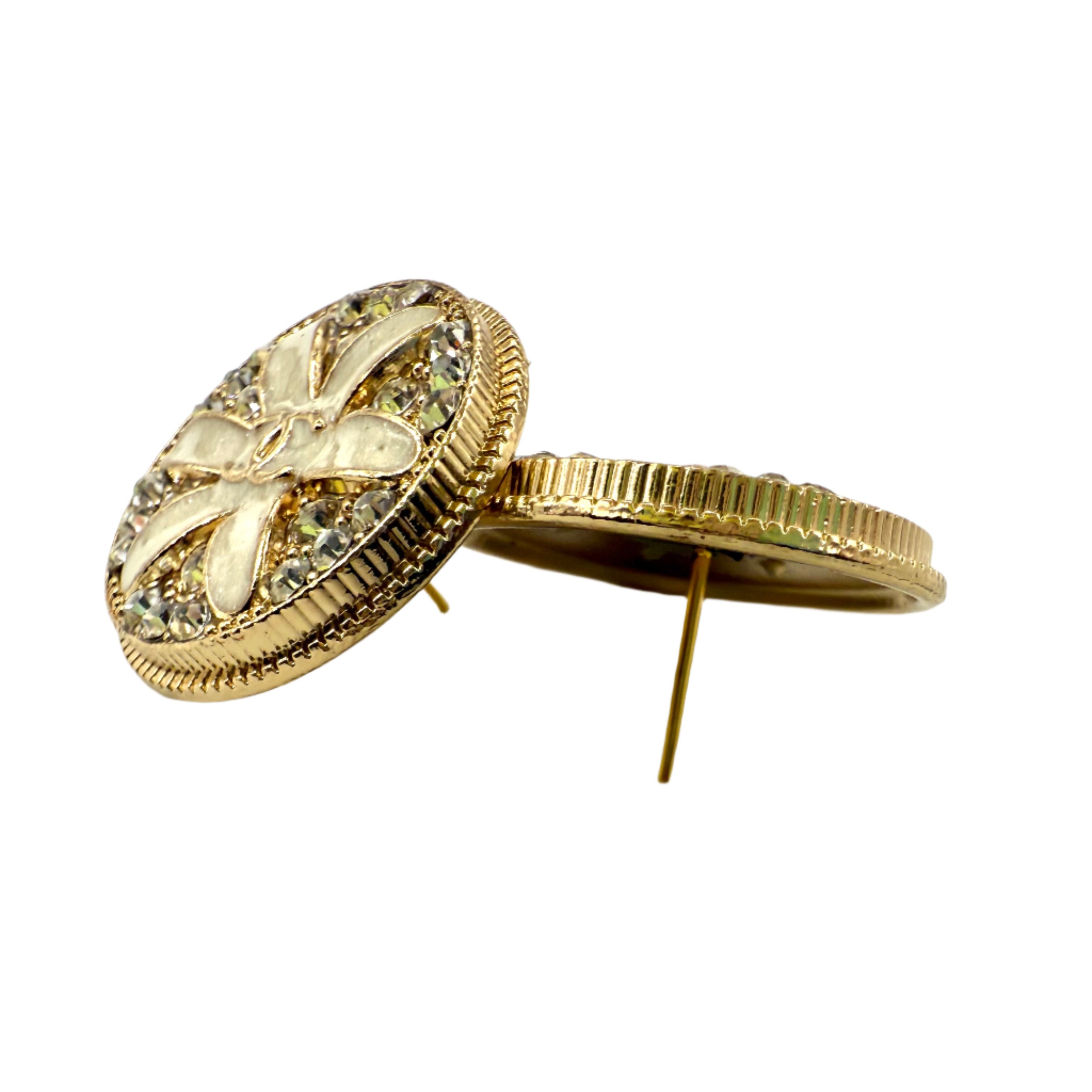 REPURPOSED BUTTON CREAM ZURI STUDS