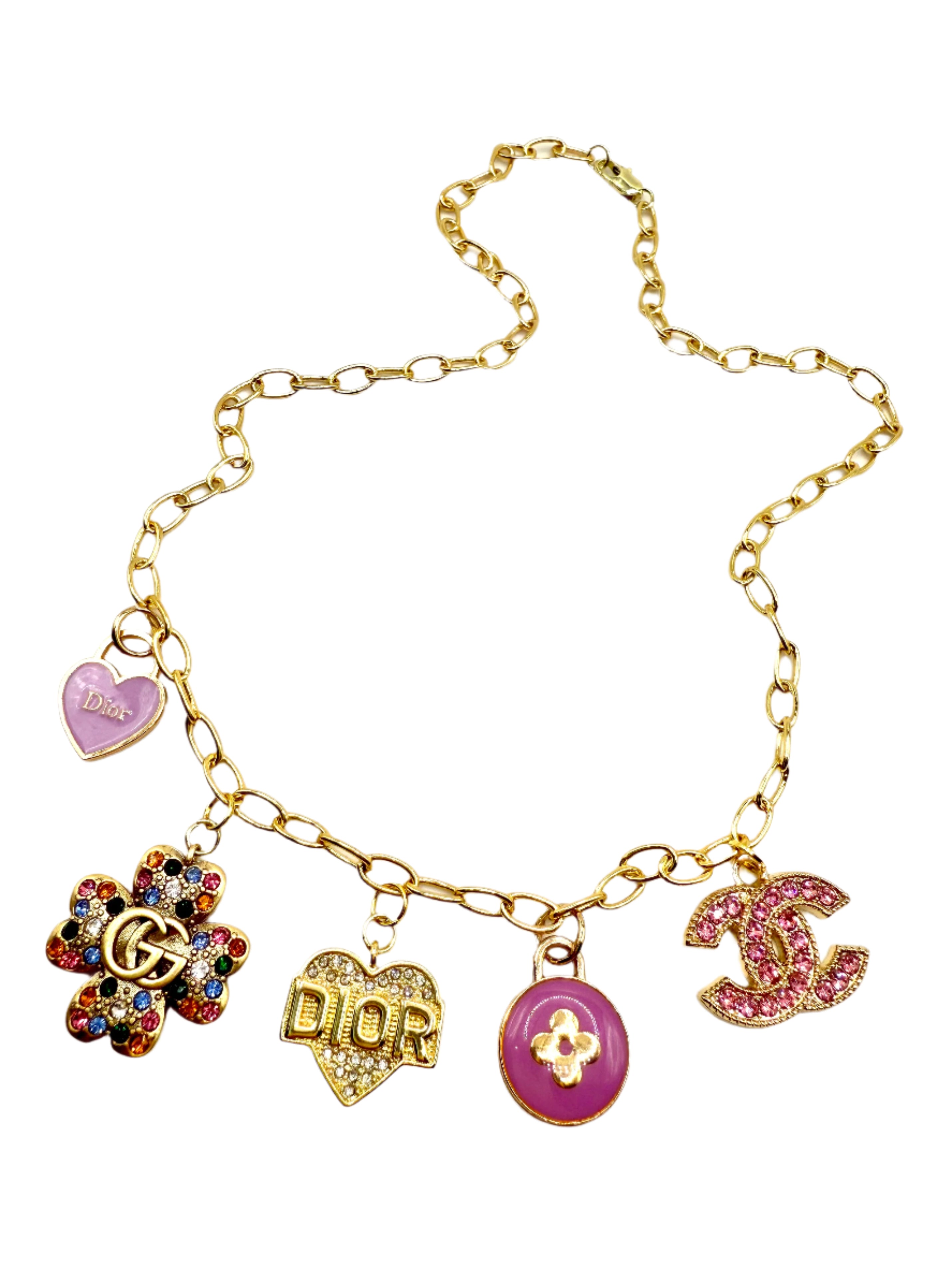 REPURPOSED MIXED CHARM NECKLACE 15