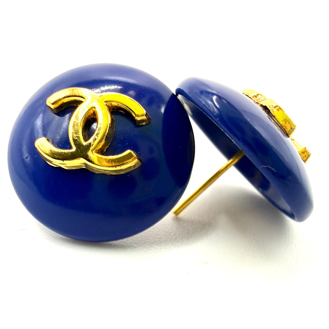 REPURPOSED BUTTON CAYMAN STUDS
