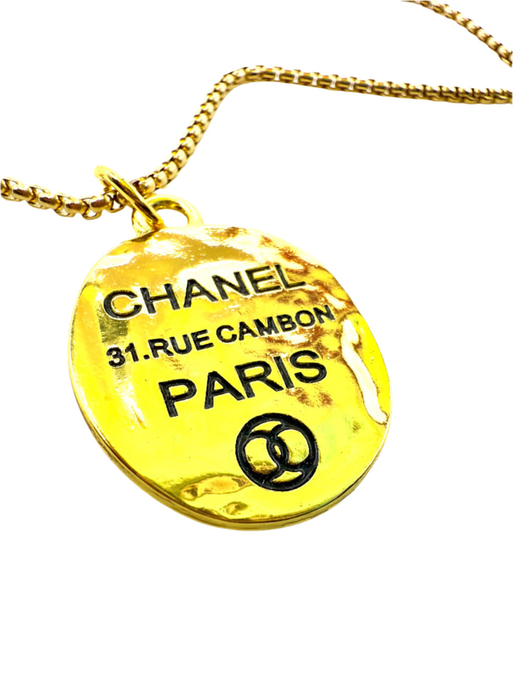 REPURPOSED GOLD TAG NECKLACE