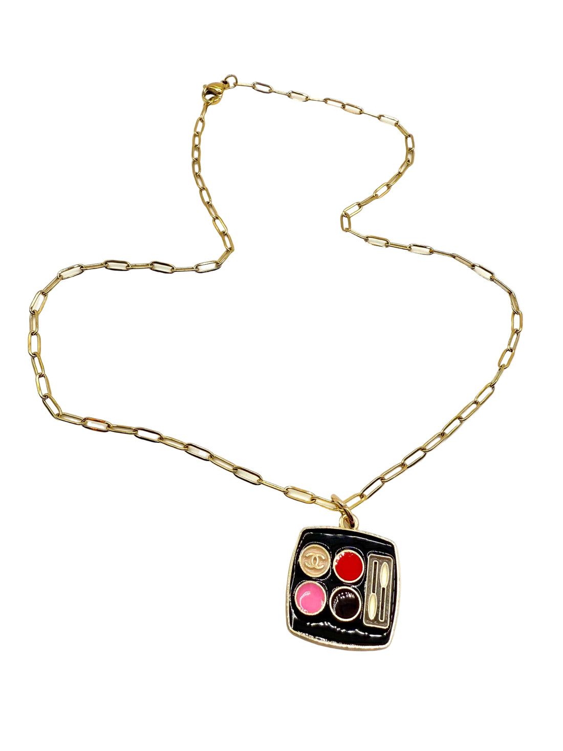 REPURPOSED CHARM MAKEUP 16” NECKLACE