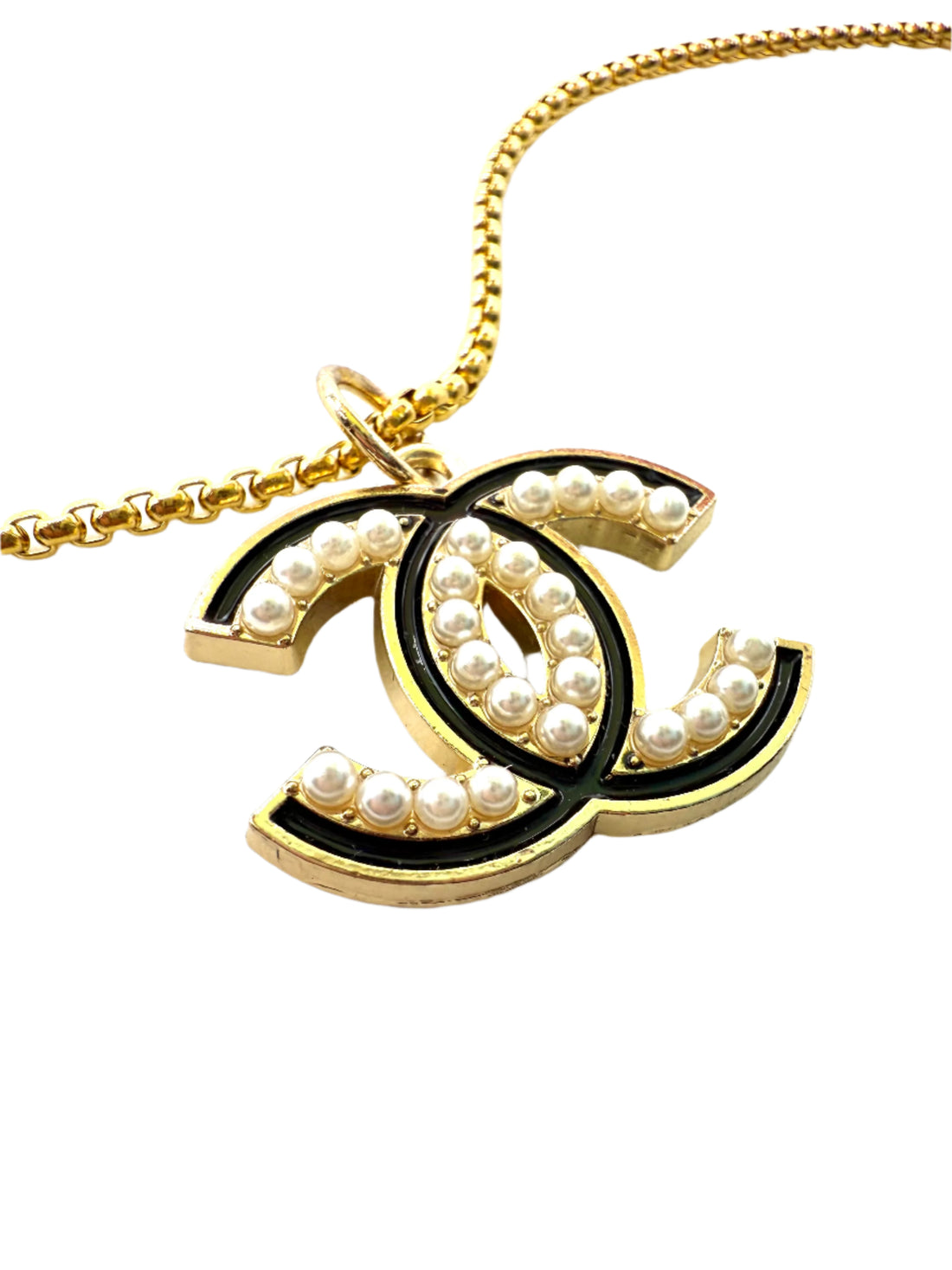 REPURPOSES BLACK PEARL CHARM NECKLACE