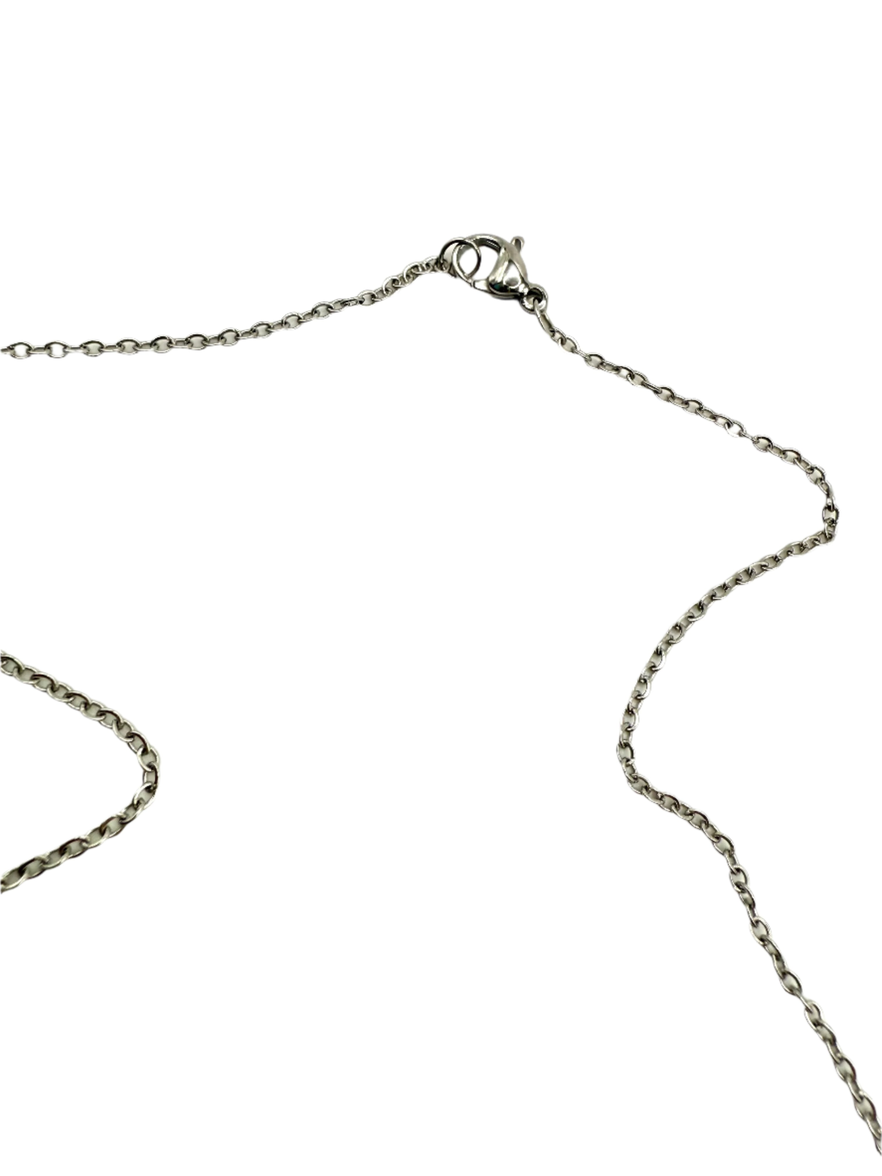 REPURPOSED LARGE BLACK TAG NECKLACE
