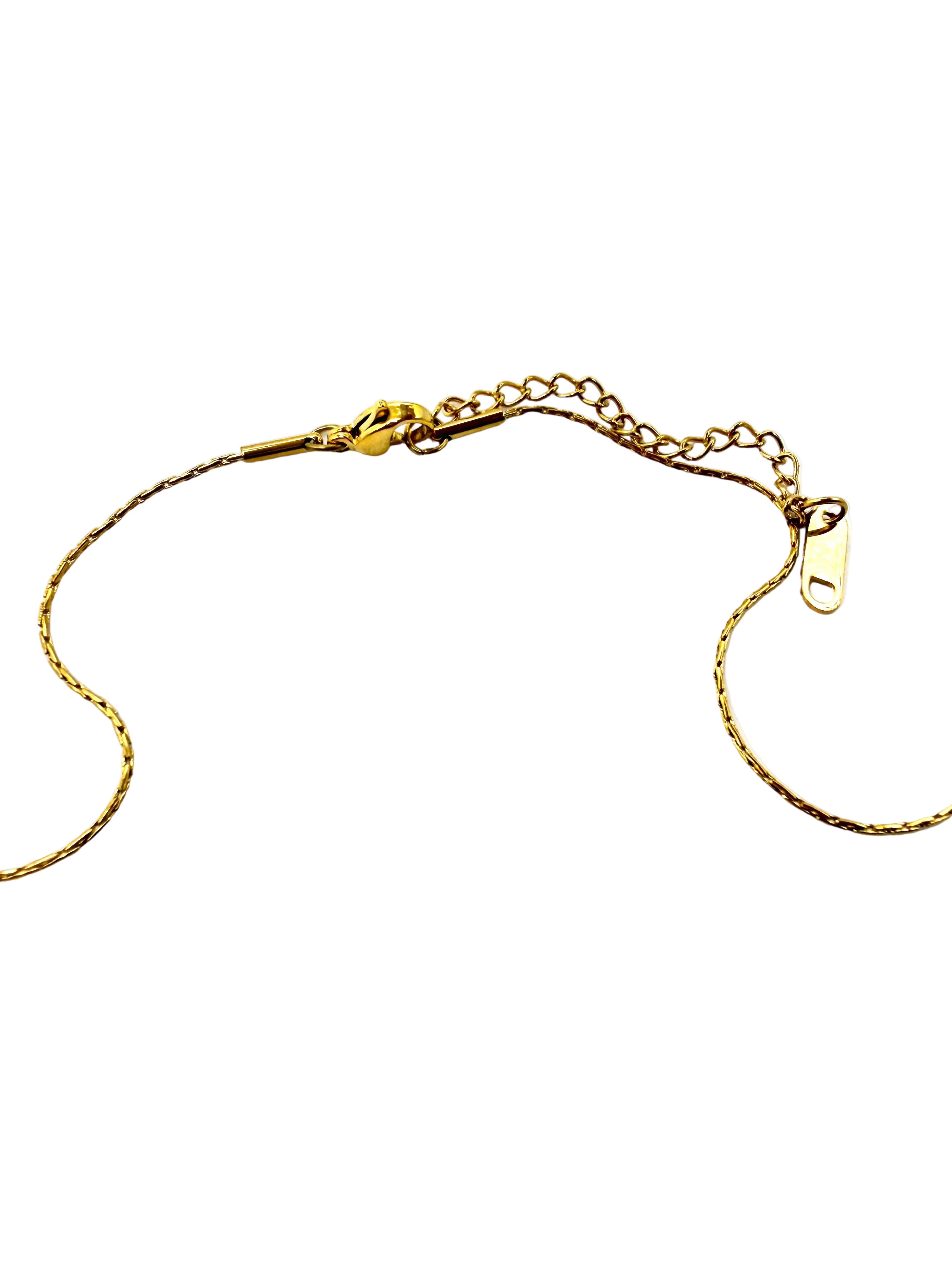 REPURPOSED GOLD HANDBAG CHARM NECKLACE