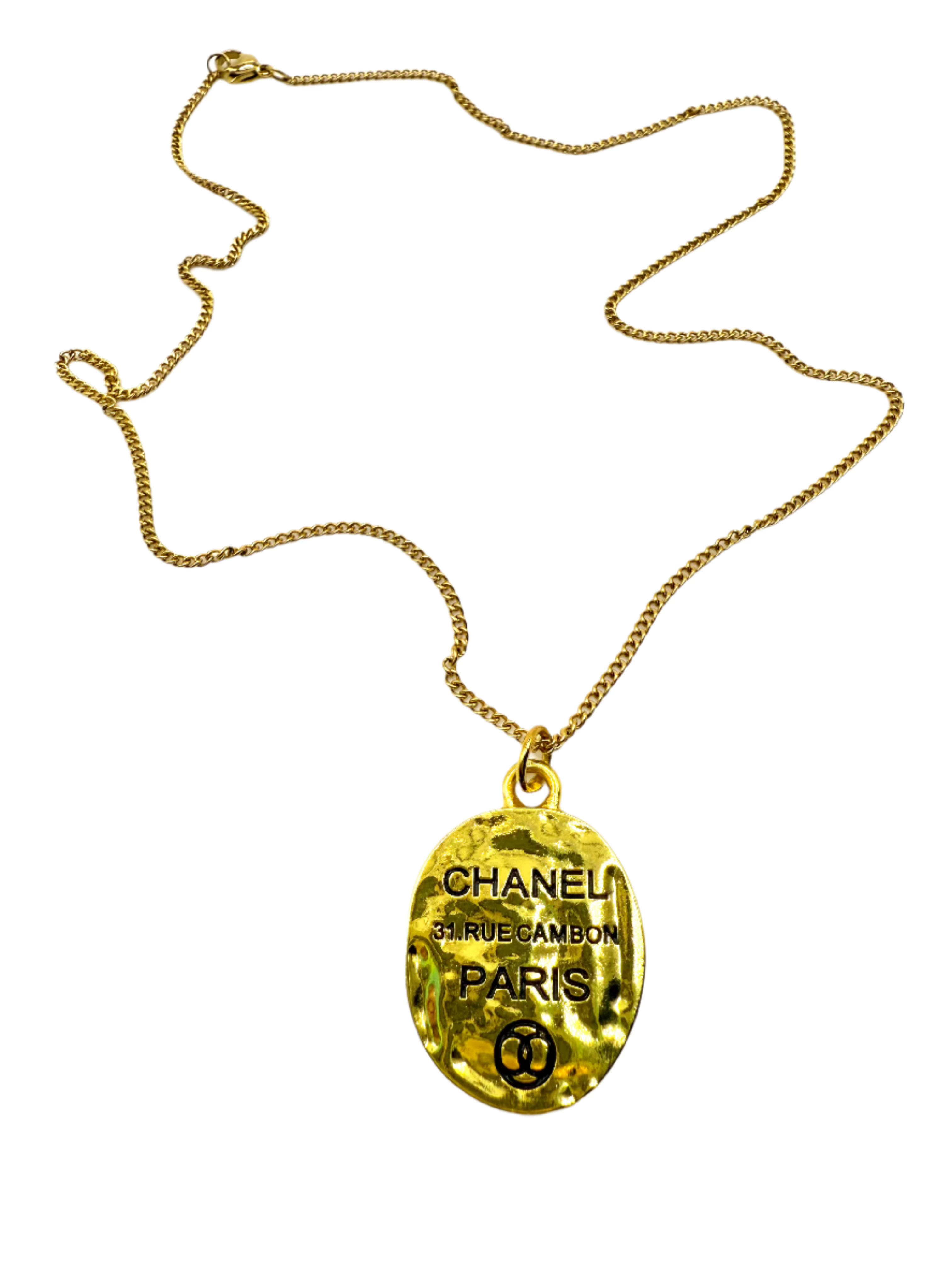 REPURPOSED OVAL TAG NECKLACE