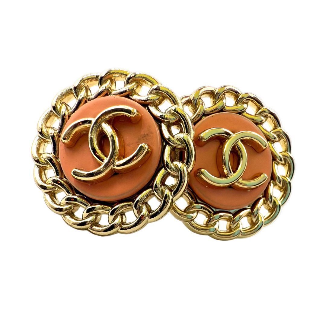 REPURPOSED BUTTON SMALL TAUPE REBECCA STUDS