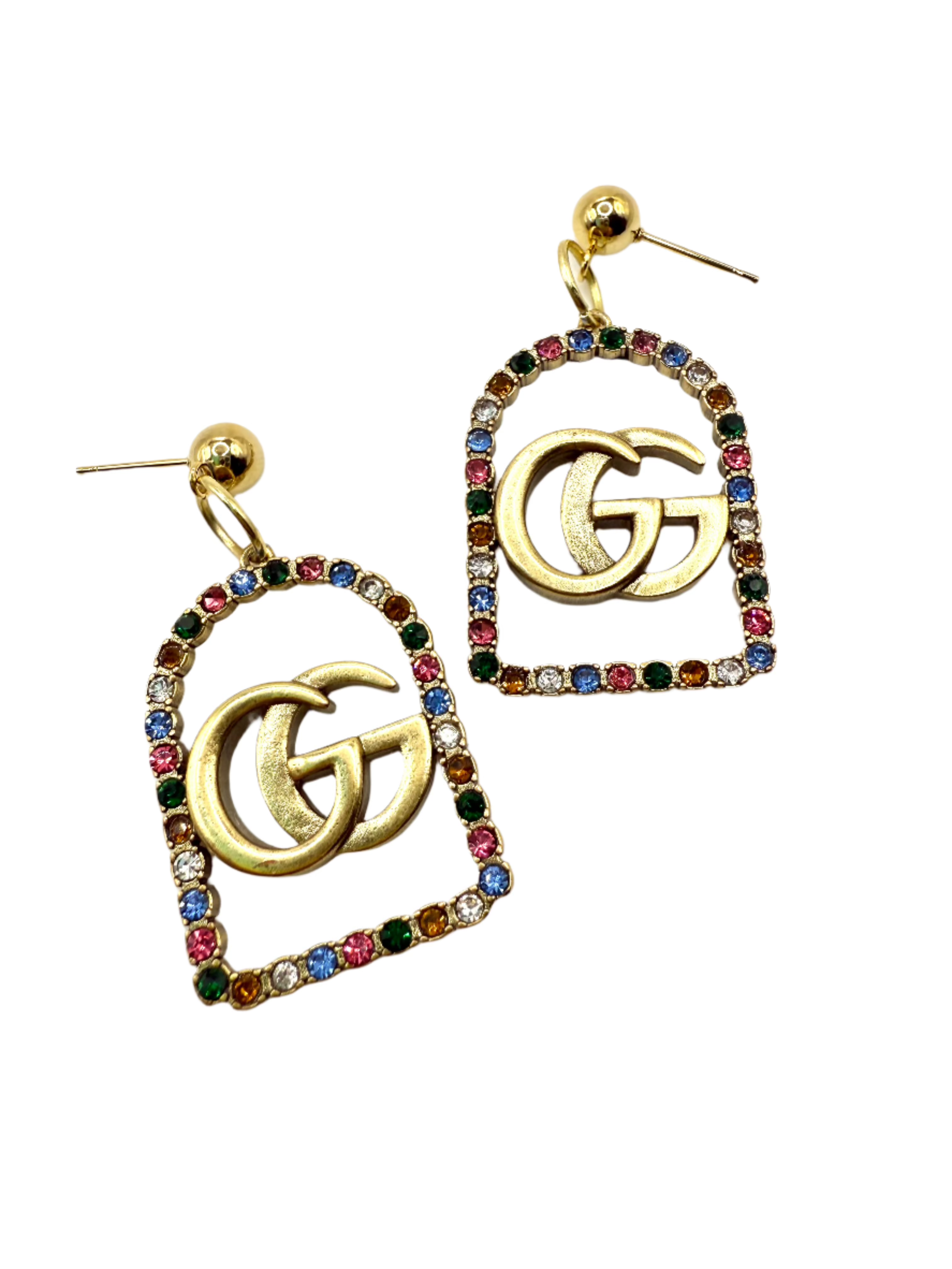 REPURPOSED RAINBOW CHARM EARRINGS