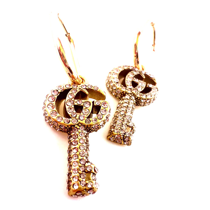 REPURPOSED CHARM KEY EARRINGS
