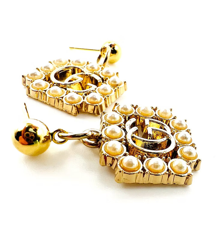 REPURPOSED CHARM PEARL EARRINGS